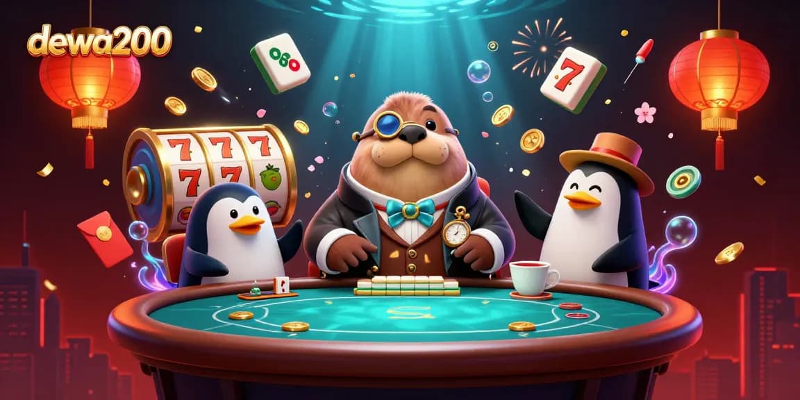 Menghadirkan momen bermain di meja poker virtual, dewa200 menampilkan karakter menarik dalam suasana kasino.
