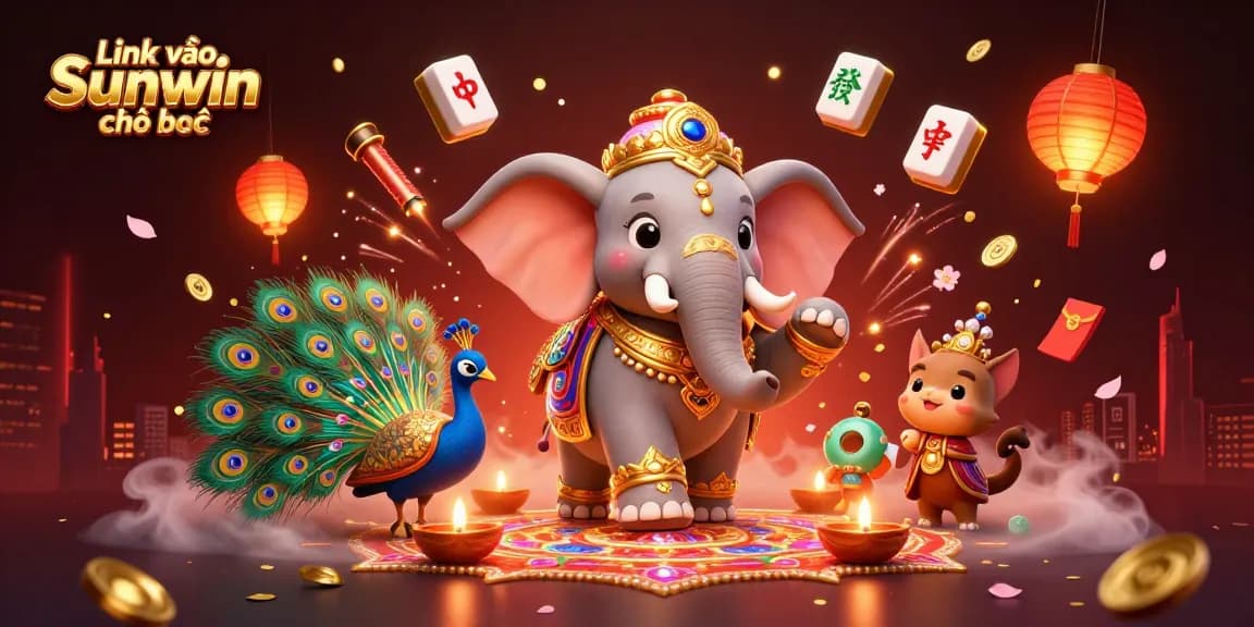 Experience excitement with Link vào Sunwin chính thức in an ultra-detailed casino-themed illustration.
