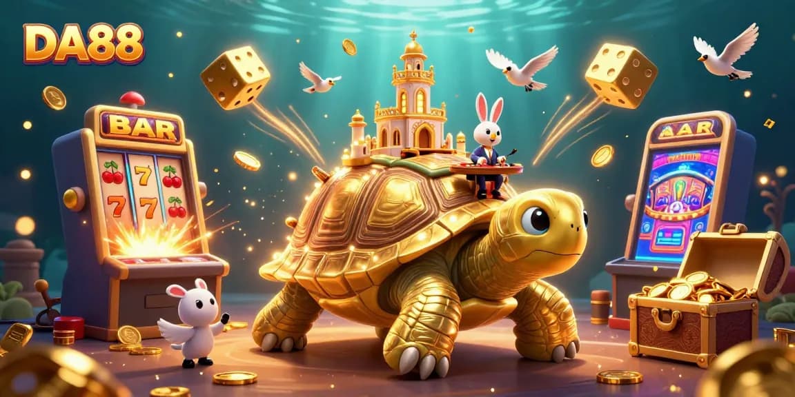 Experience the thrilling world of DA88, where the giant tortoise and rabbit dealer bring casino excitement to life.
