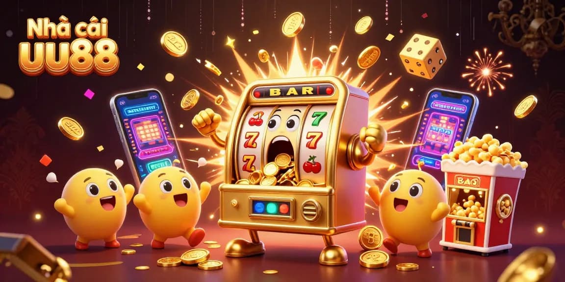 Win big with Nhà cái uu88 as golden slots celebrate jackpots in a vibrant casino scene.