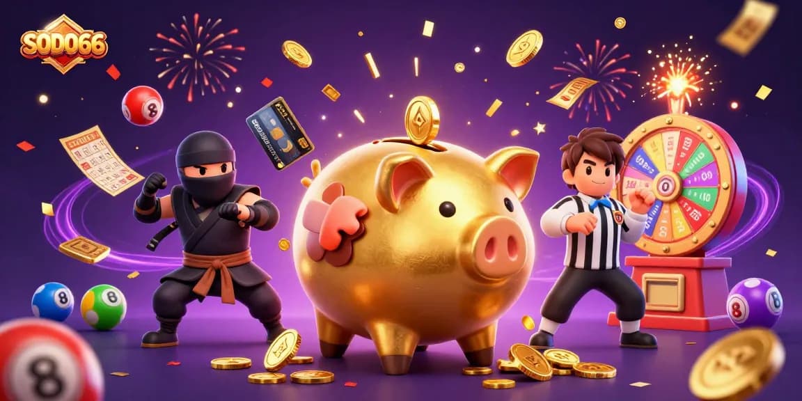 SODO66 offers an exciting casino experience, featuring lively characters in a dynamic gambling scene.