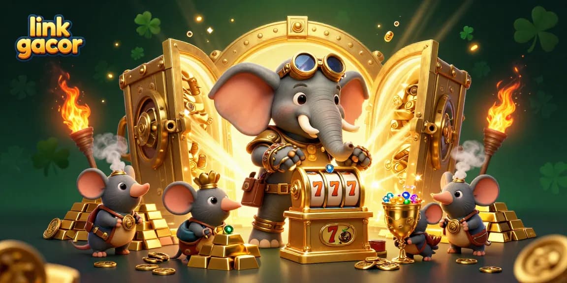 Spin the fortunes as you discover hot slots in this vibrant illustration showcasing link gacor.