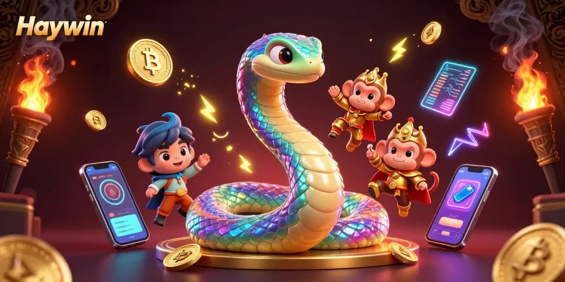 Experience the excitement of Haywin with a vibrant gambling scene featuring dynamic characters and crypto elements.