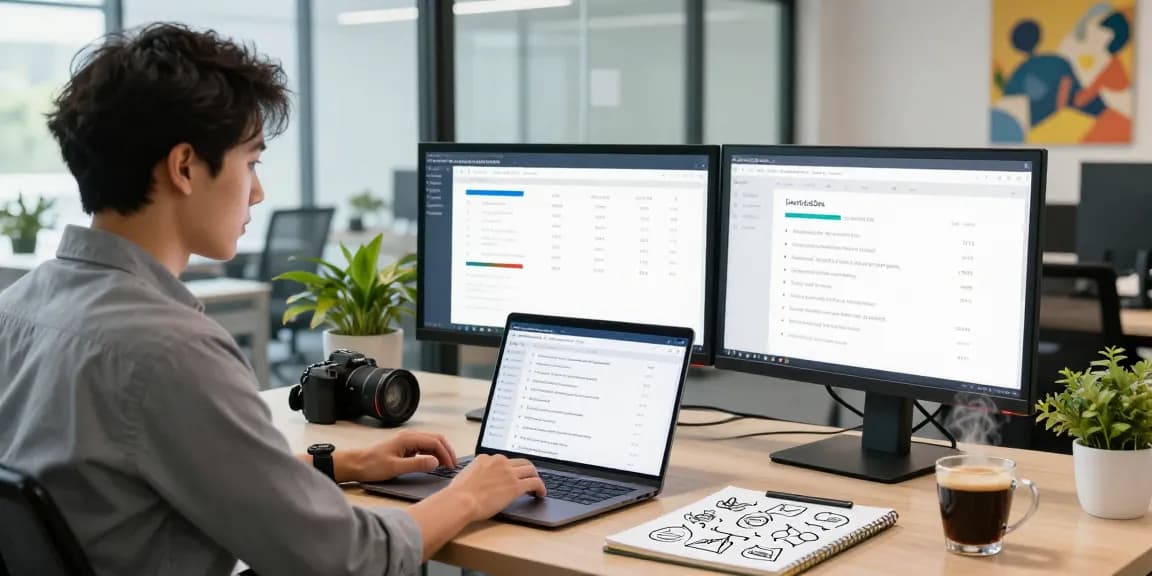 New registration domain list displayed on laptops in a professional workspace, showcasing effective SEO strategies for 2026.