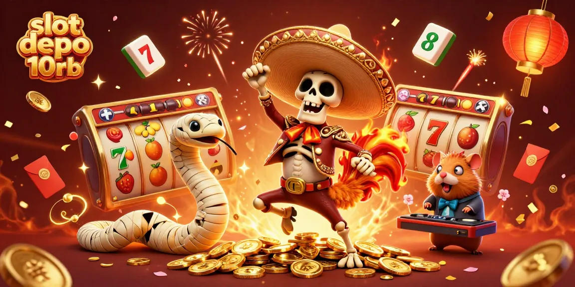Experience thrilling wins with slot depo 10rb, featuring dynamic characters and vibrant casino elements.