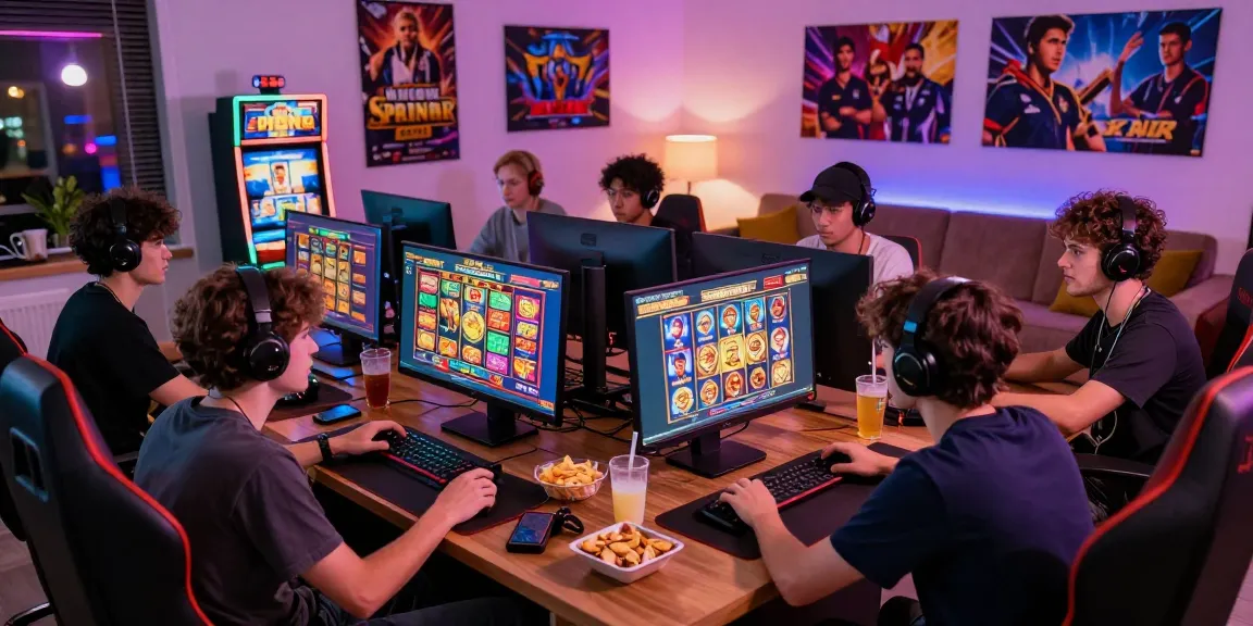 Pengalaman bermain slot online cipung138 dengan gamer seru di ruang tamu modern.