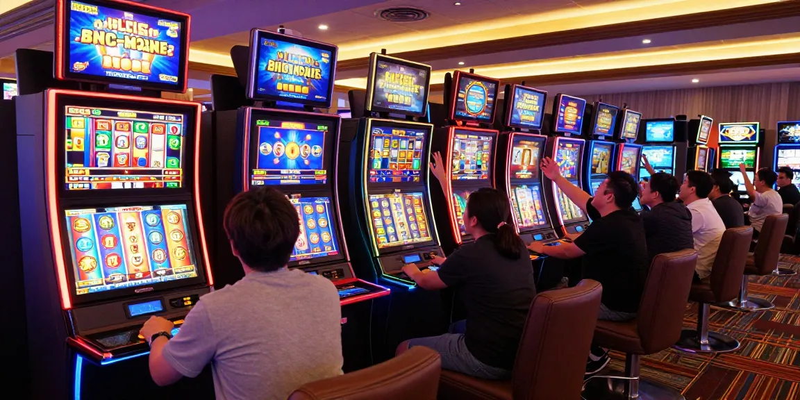 Pemain menikmati slot88 dengan suasana kasino online yang meriah dan penuh kegembiraan.