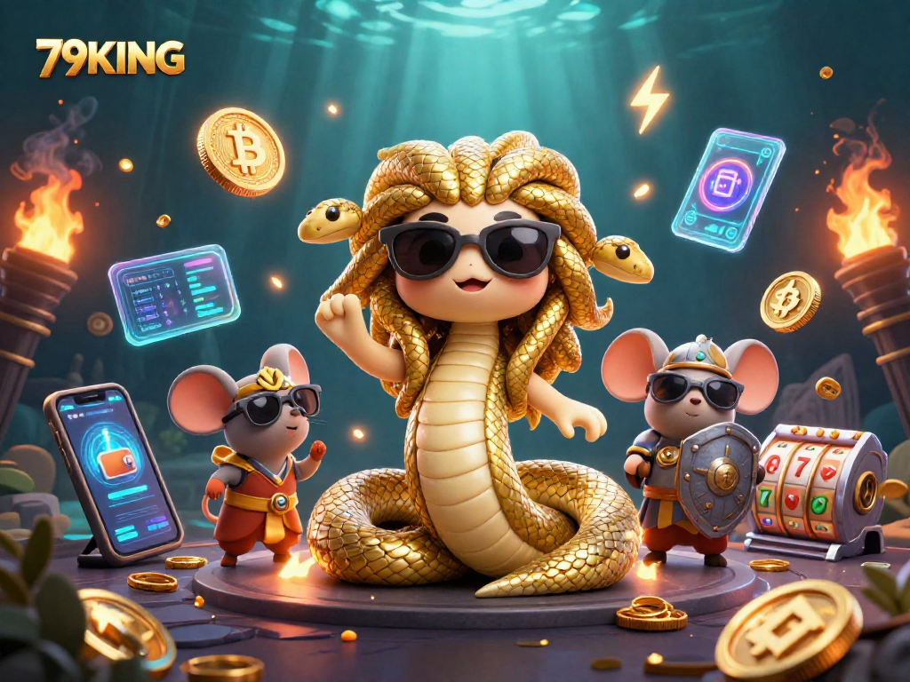 Experience thrilling gameplay with 79KING's vibrant casino scene featuring cryptocurrencies.