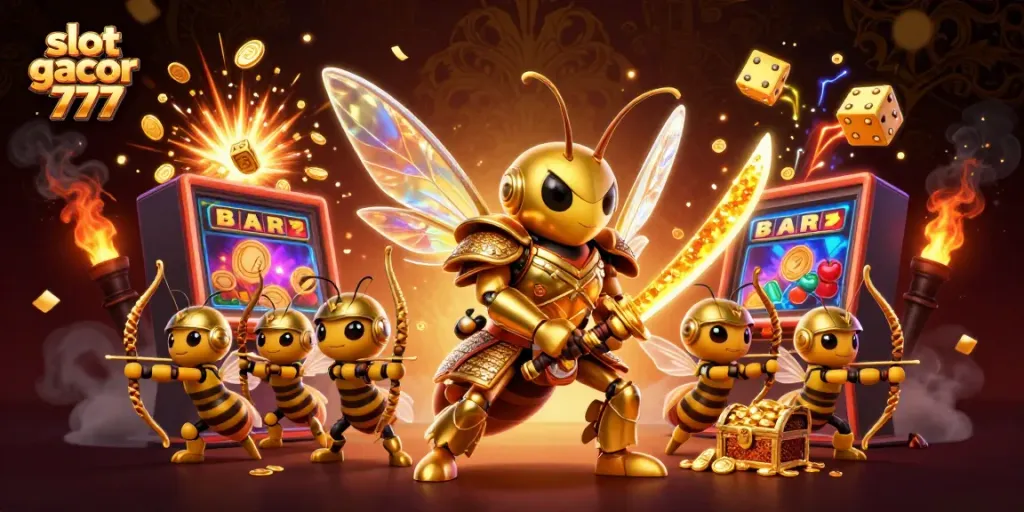 Merayakan slot gacor 777 dengan grafis kasino yang dinamis dan berwarna-warni.