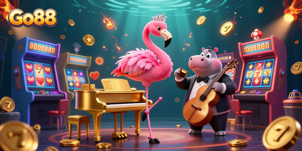 Experience casino excitement with Go88 featuring dynamic slot machines and vibrant characters.