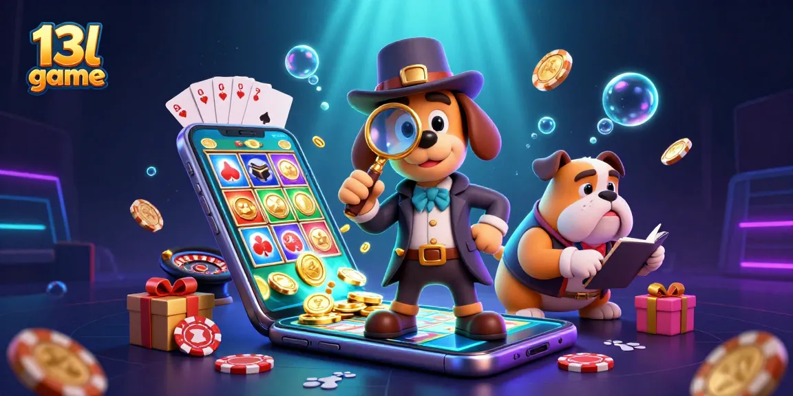 Engage with the 13l game through a dynamic scene featuring a detective and exciting gaming elements.