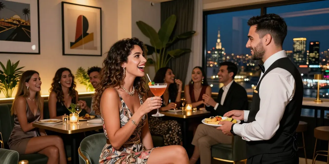 Experience elegance and excitement on a night out with İstanbul Escort in a luxurious bar setting.
