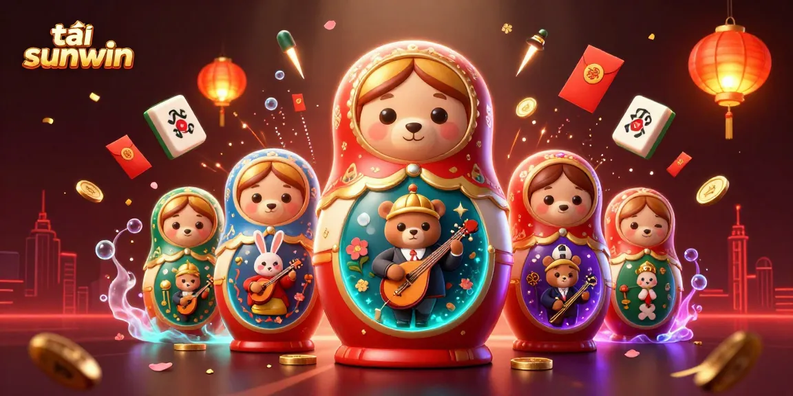 Experience gaming excitement with tải sunwin in a vibrant, captivating illustration filled with festive elements.