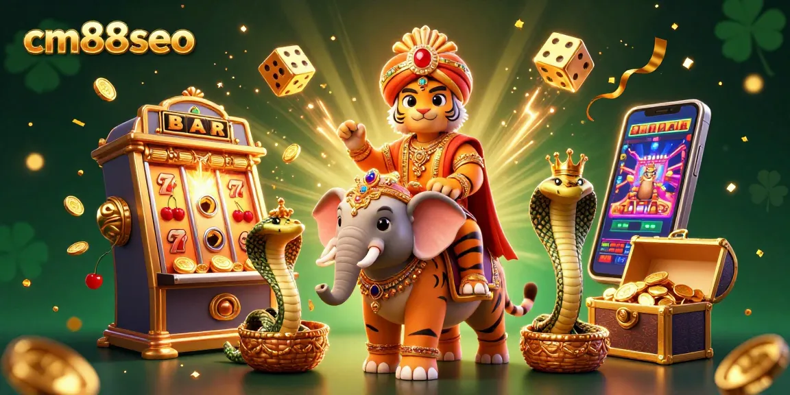 Experience big wins with cm88seo's thrilling jackpot slots featuring vibrant characters and dynamic casino elements.