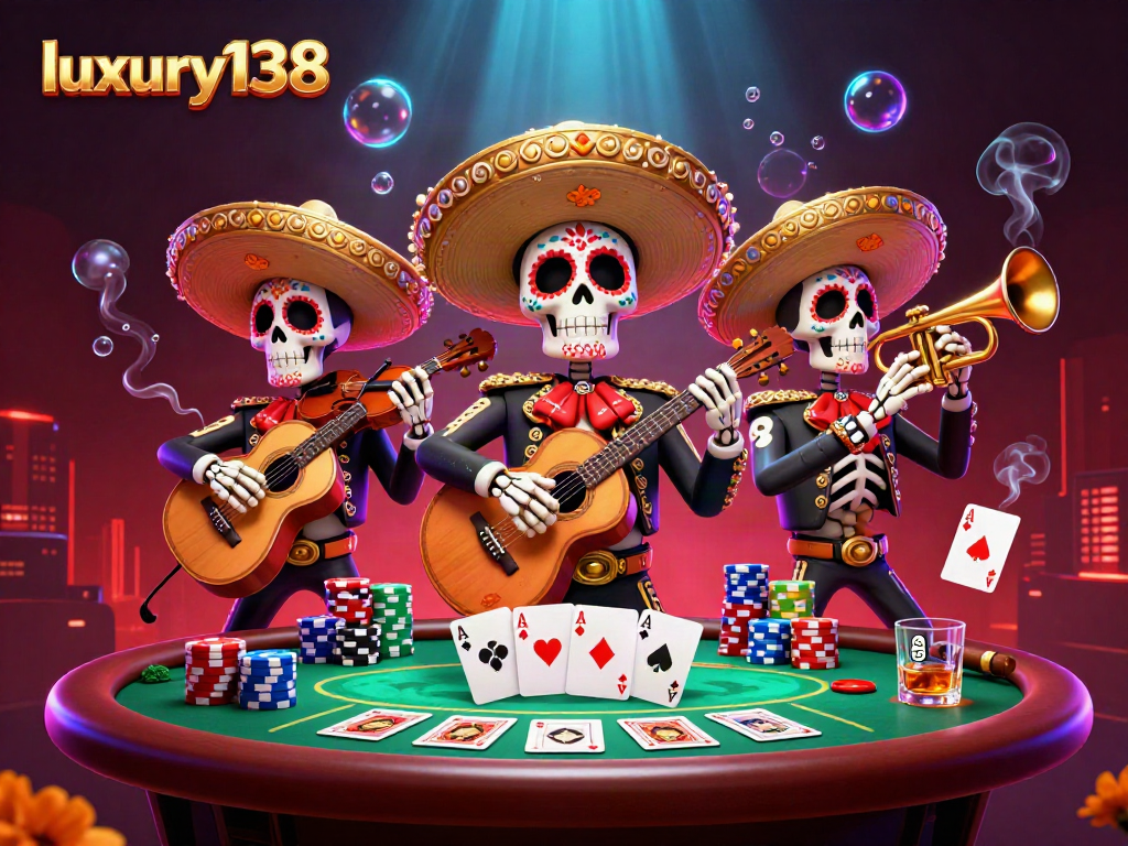 Menyajikan pengalaman judi yang siap memikat dari luxury138 dengan band mariachi dan elemen kasino yang kaya.