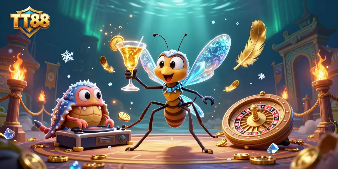 Experience thrilling TT88 gameplay with engaging golden roulette, vibrant characters, and dynamic atmosphere.