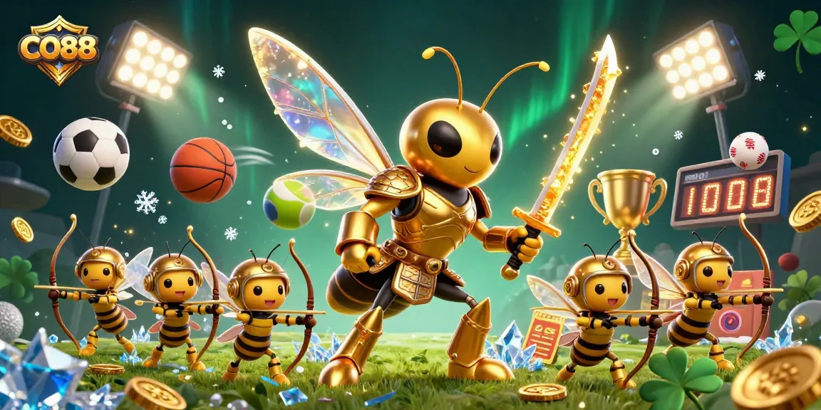 Engage in thrilling gameplay at CO88 with dynamic sports elements and vibrant casino visuals.