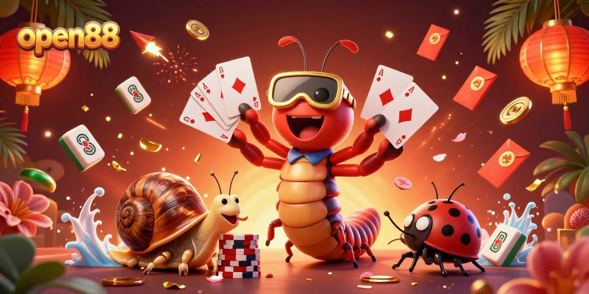 Experience the excitement of open88 with vibrant characters and casino elements in a rich 3D scene.