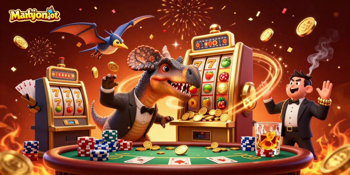 Experience mahjongslotgacor excitement as cartoon characters trigger a jackpot at the slot machine.