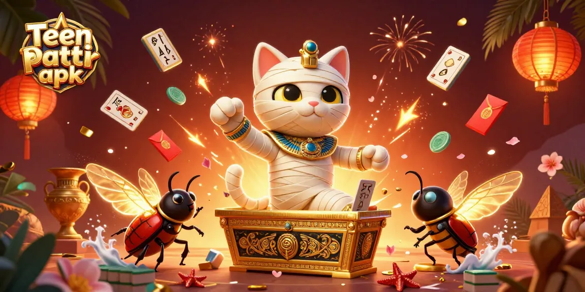 Experience thrilling gameplay with Teen patti master apk featuring a fun Egyptian theme.