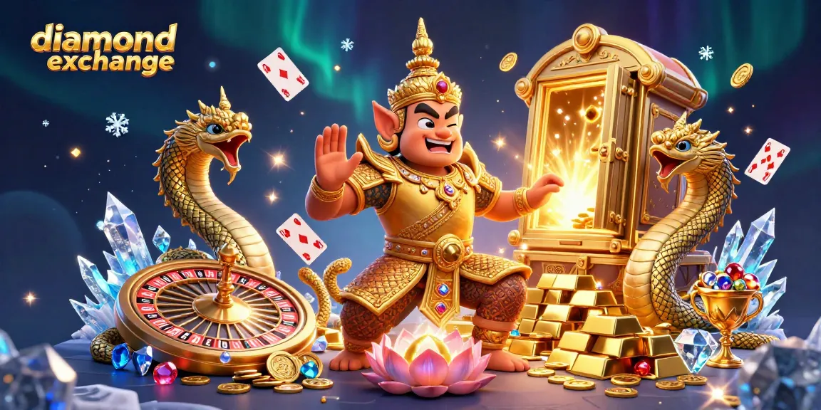 Experience thrilling wins at the diamond exchange with vibrant gaming actions and luxurious backgrounds