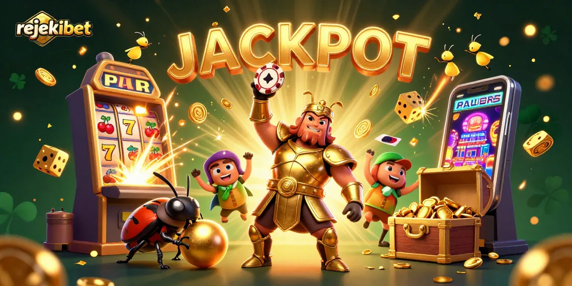 Engage with rejekibet's thrilling jackpot scene featuring vibrant characters and exciting game elements.