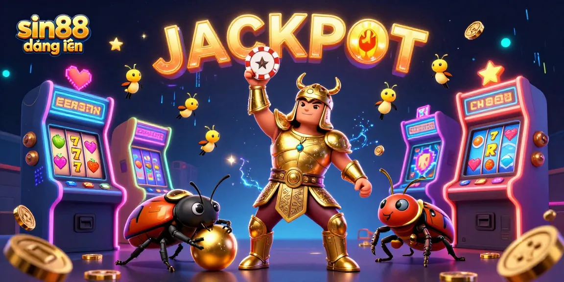 Experience sin88 đăng nhập features in a vibrant, 3D casino illustration showcasing dynamic game elements.