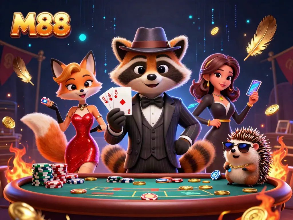 M88: Trải nghiệm poker sôi động với những nhân vật hoạt hình 3D tại sòng bạc trực tuyến.