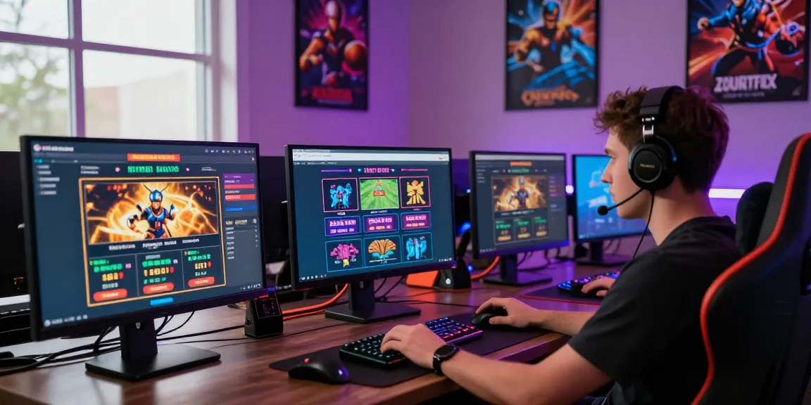 Grandbetting online gaming action with vibrant scenes of live betting and casino games.