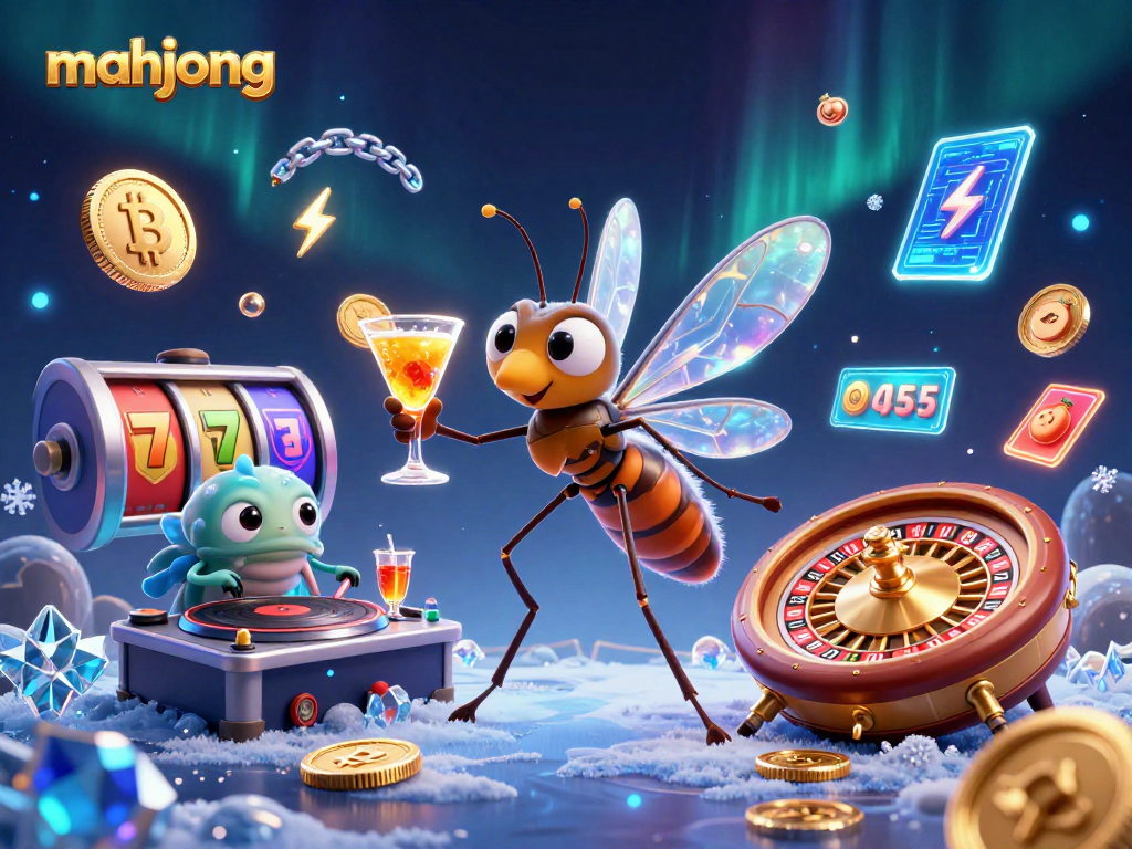 Play mahjong with a dynamic 3D scene featuring vibrant casino elements and characters.