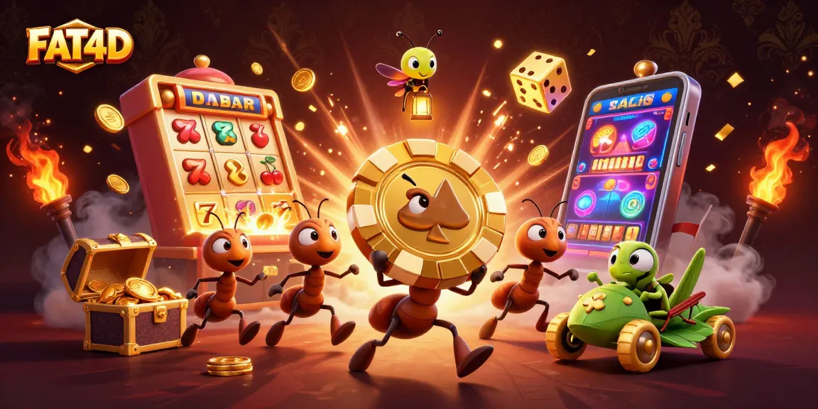 FAT4D reveals exciting slot opportunities with animated heist characters in a vibrant casino scene.