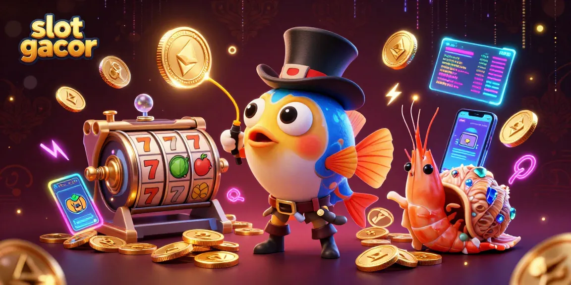 Slot gacor menarik jackpot dengan ikan pemancing dan kerang berlian berharga.
