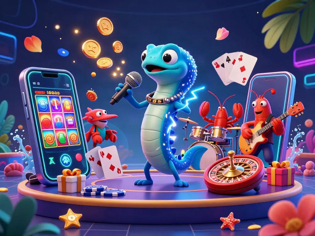 Engage with exciting sky88 casino games in a lively underwater DJ scene featuring colorful slot elements.