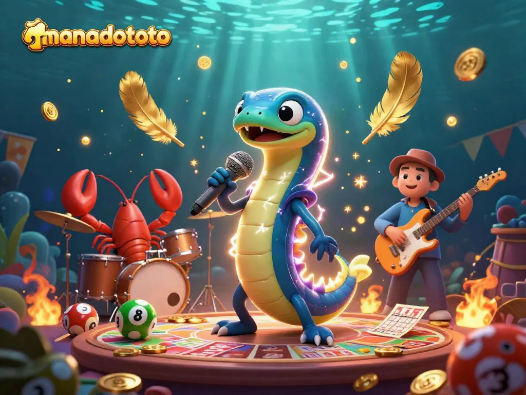 Experience thrilling entertainment with manadototo's underwater DJ performance featuring vibrant gambling elements.