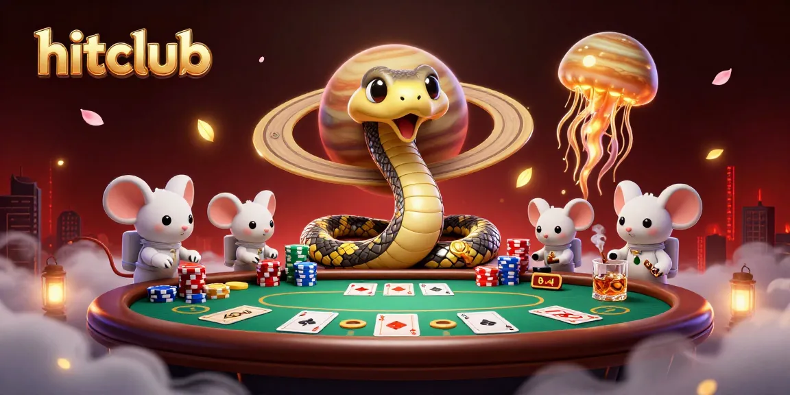 Experience the thrill of gambling at hitclub with an extravagant cosmic casino scene.