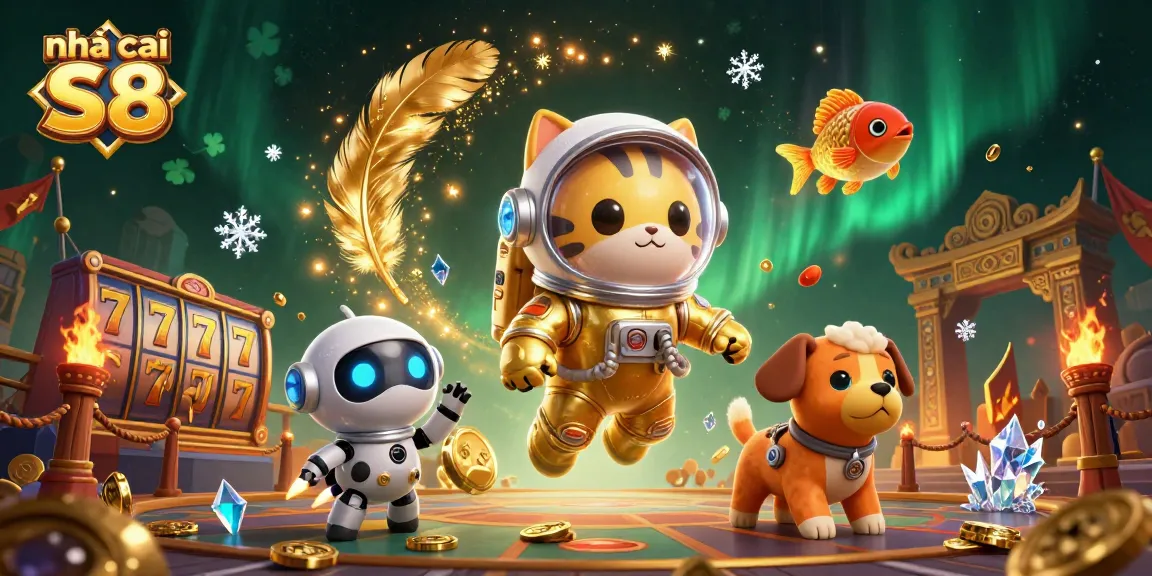Experience thrilling games at nhà cái S8 with vivid slot machine action and dynamic space adventure visuals.