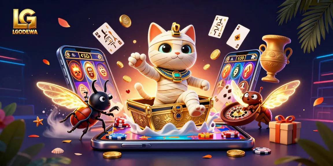 Win big with LGODEWA as the Egyptian mummy cat unveils thrilling casino adventures.