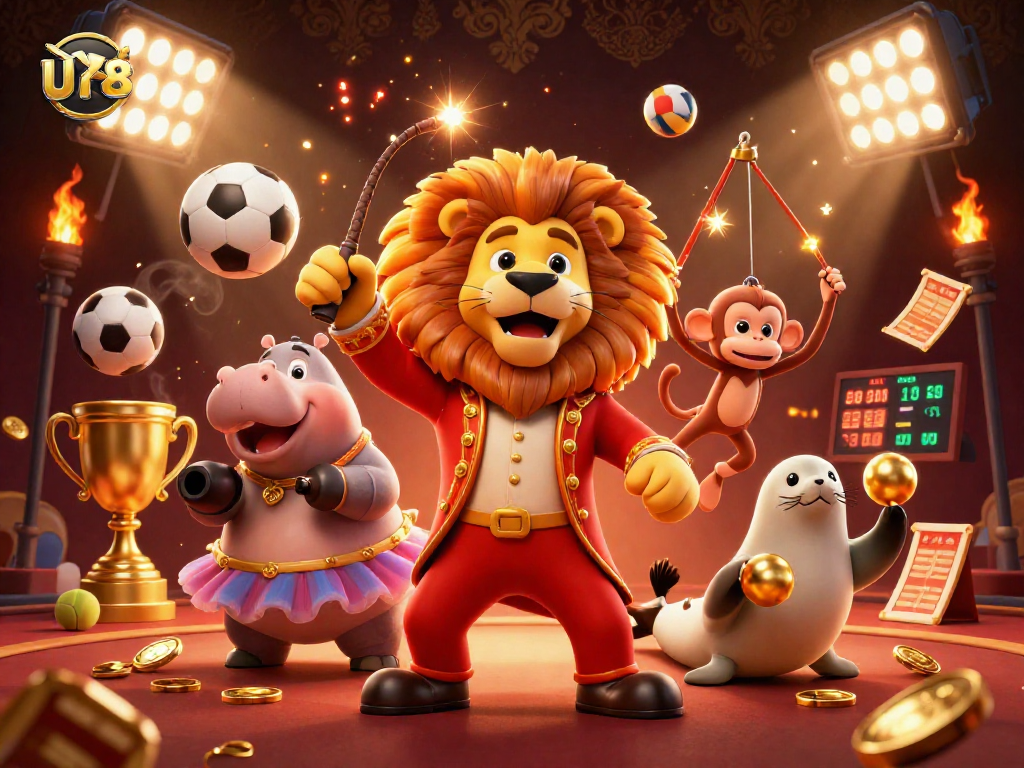 Engaging scene showcasing UY88 casino excitement with lively characters and dynamic game elements.