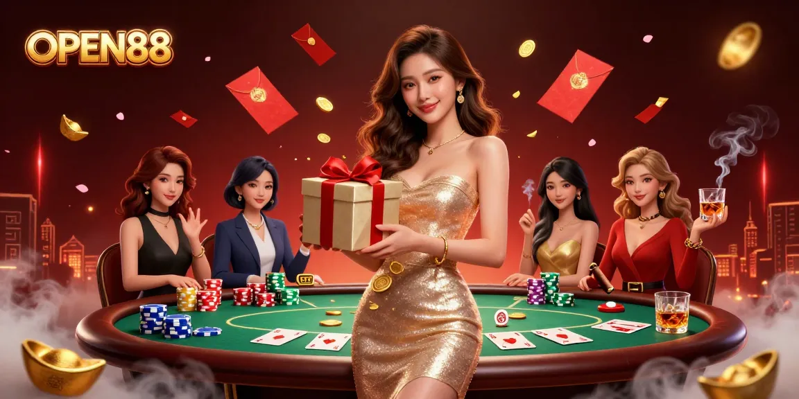 Experience the excitement of OPEN88 with festive casino themes and vibrant celebrations.