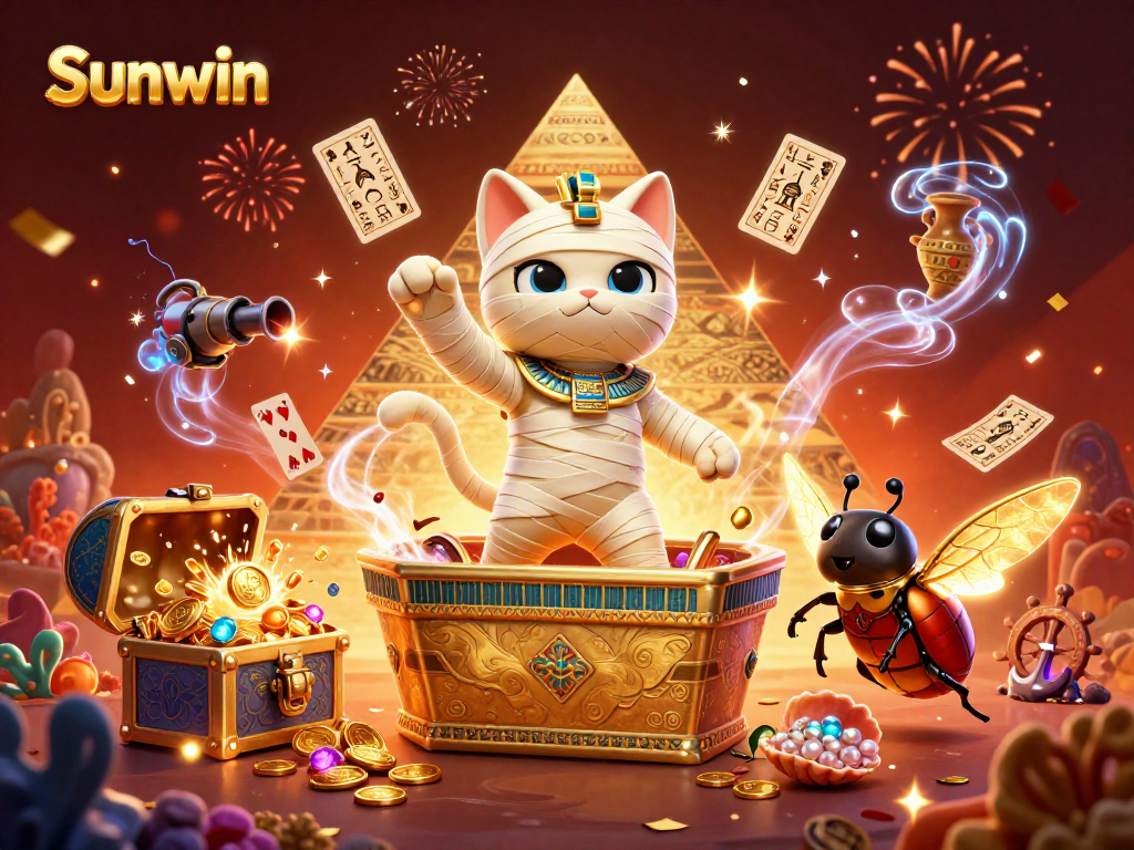 Experience vibrant winnings at Sunwin with a dynamic 3D casino adventure featuring Egyptian themes!