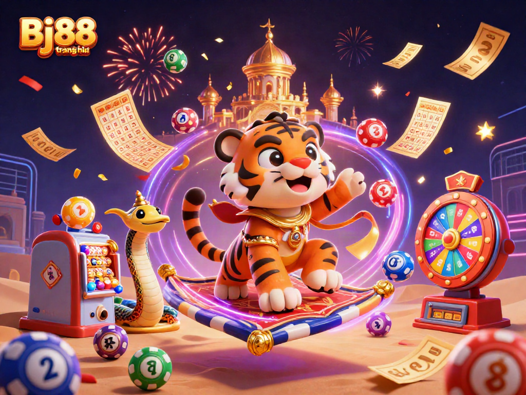 Experience thrilling excitement with Bj88 trang chủ as vibrant colors explode in a rich casino scene.