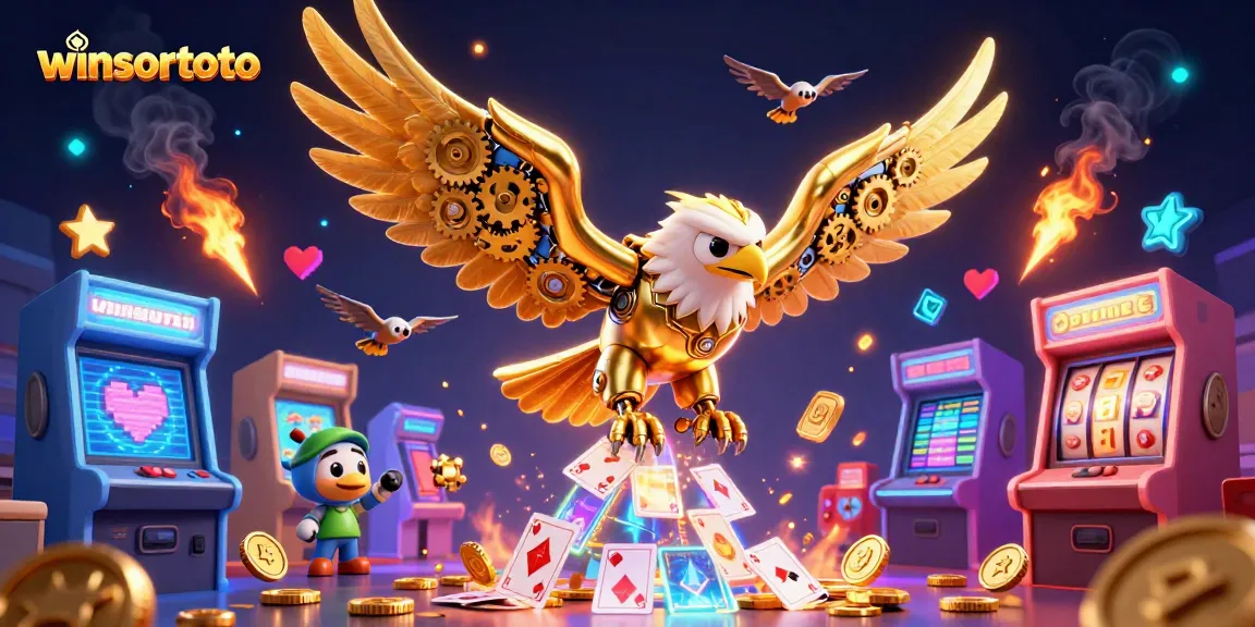 Experience winsortoto with a stunning dive into thrilling casino gameplay featuring a golden eagle.