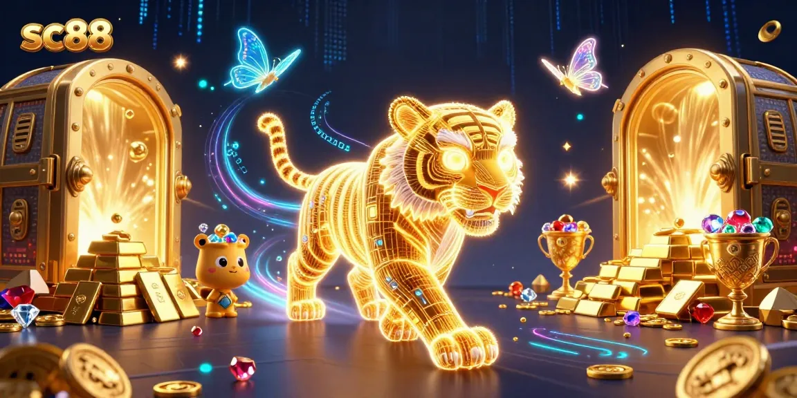 Spin and win with sc88 in a vibrant digital casino landscape filled with treasures.