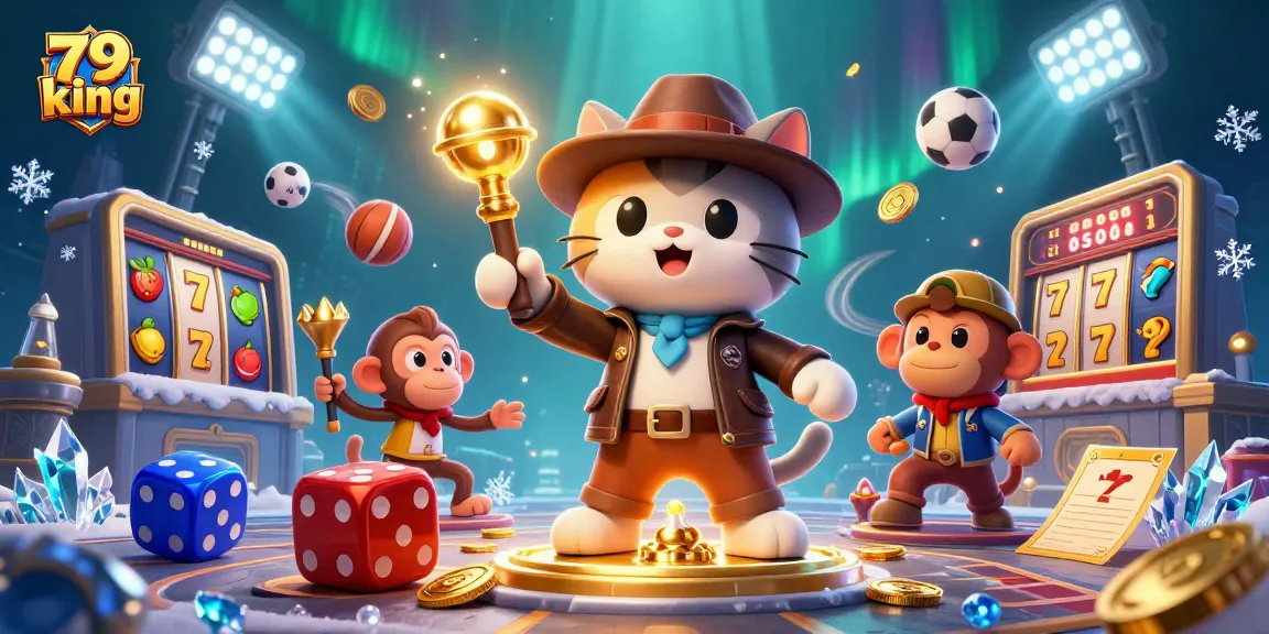 79 king players enjoying a vibrant casino scene filled with thrilling slot games and dynamic sports betting action.