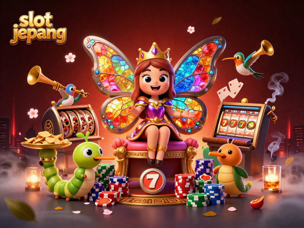 Spin winning combinations in slot jepang with the butterfly queen and vibrant casino elements.