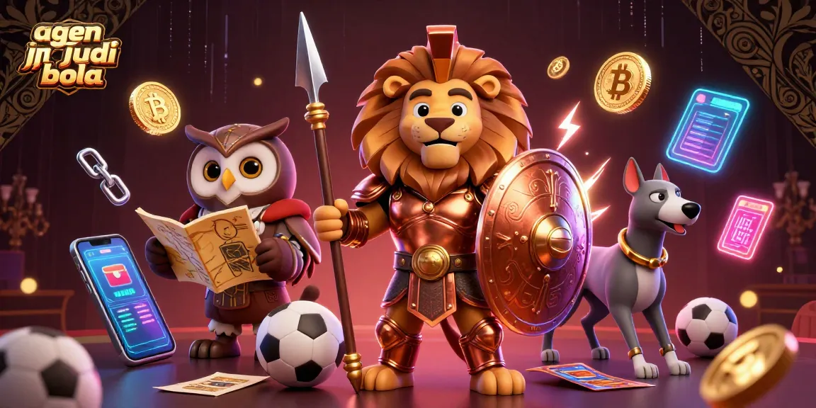 Win exciting bets with agen judi bola in a vibrant digital casino scene featuring animated characters.
