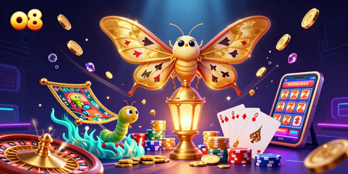 Join the thrilling adventures at o8 as golden coins and cards cascade in a rich casino fantasy.