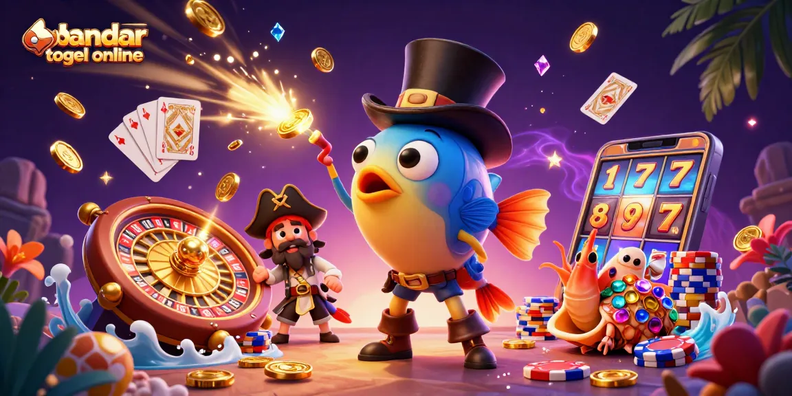 Experience the thrill of bandar togel online with a vibrant underwater casino scene.