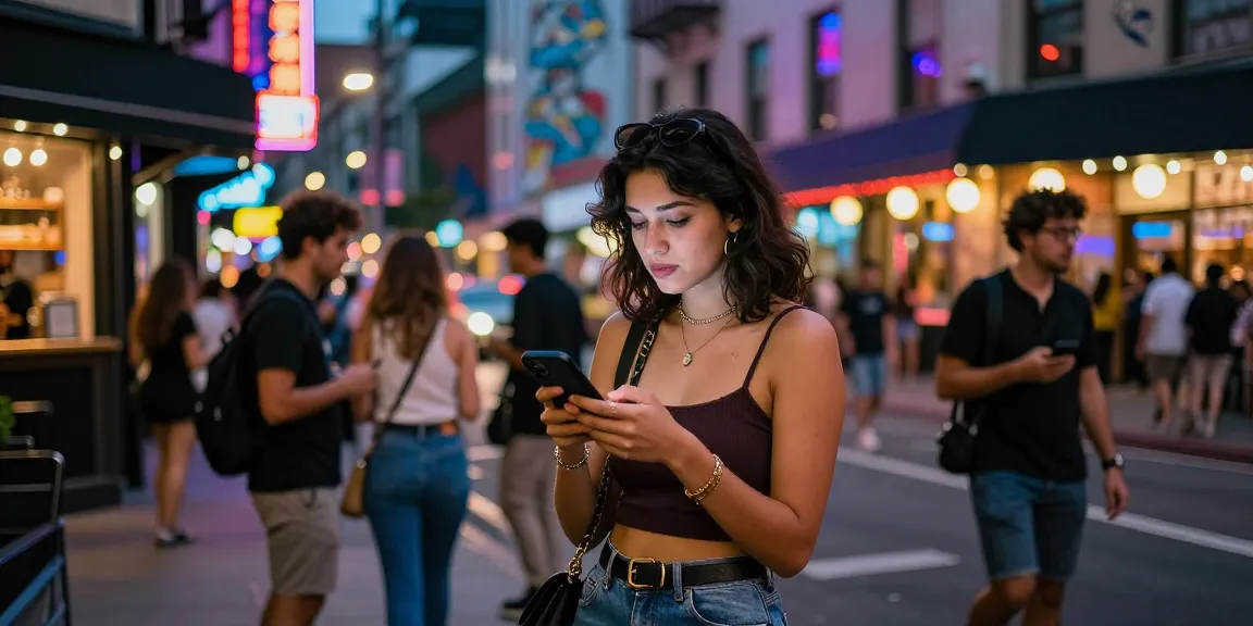 Gái gọi trong không gian thành phố sôi động, ánh đèn neon rực rỡ