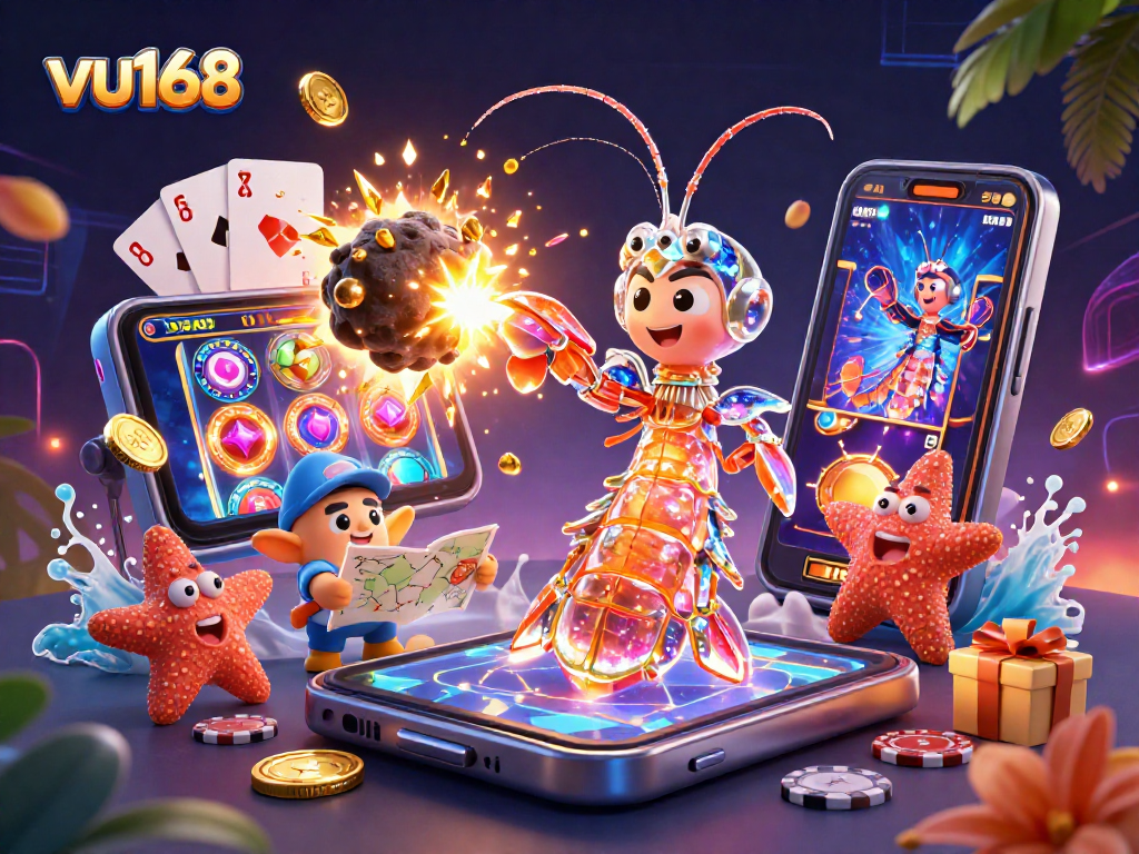 Play slot games and win with vu168 featuring dynamic characters and rich casino elements.